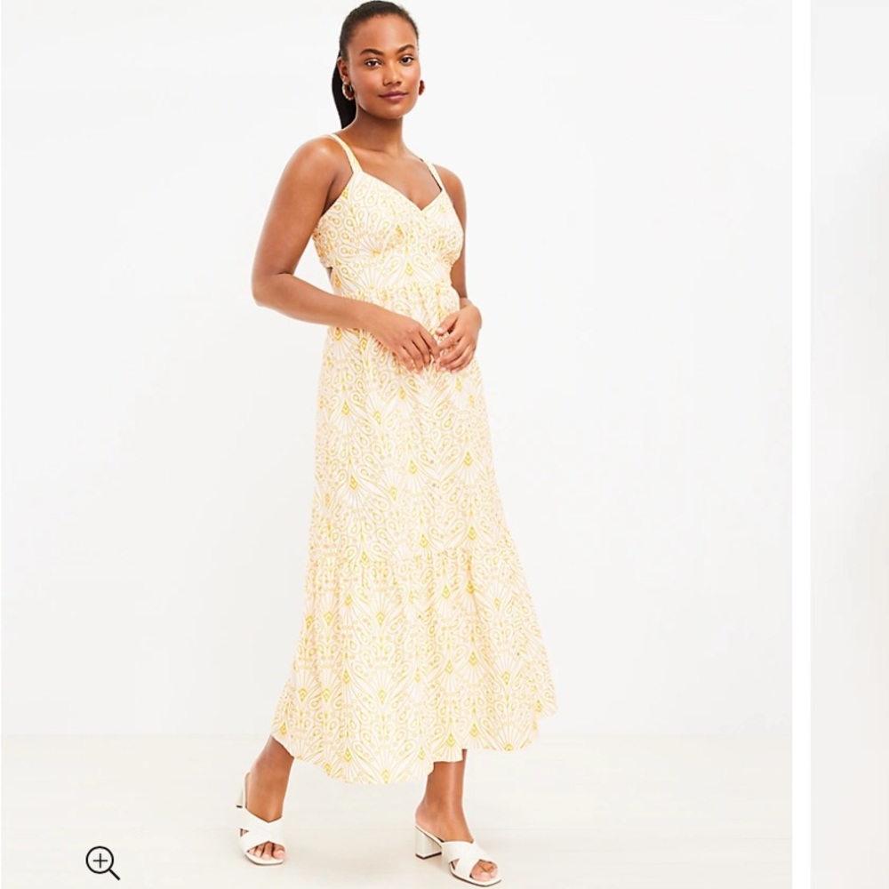 LOFT | open back maxi dress
